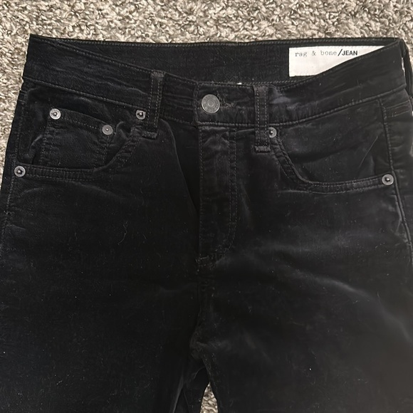 Flared Cropped Velvet Jeans rag & bone - Picture 4 of 5